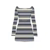 Blackbough Swim Women's Black / White Meredith Open Back Dress / Half Time Stripe In Multi