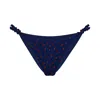 Blackbough Swim Women's Blue Darby Frilled Medium Bottoms / Heartache Pointelle In Blue
