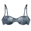 Blackbough Swim Women's Blue Fiona Underwire Top / Snow Leopard Jacquard In Blue