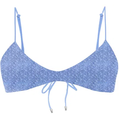 Blackbough Swim Women's Blue Natalie Scoop Neck Top / Oceania Crochet