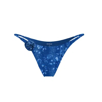 Blackbough Swim Women's Blue Parker Ruched Cheeky Bottoms / Cyanotype