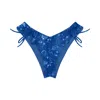 Blackbough Swim Women's Blue Sophia Ruched Cheeky Bottoms / Cyanotype In Blue