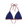 Blackbough Swim Women's Blue Zoey Triangle Top / Heartache Pointelle In Blue