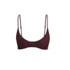 Blackbough Swim Women's Brown Mila Deep Scoop Neck Top / Henna In Brown
