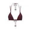 Blackbough Swim Women's Brown Vera Double Strap Triangle Top / Henna In Brown