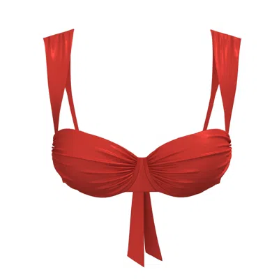 Blackbough Swim Women's Claire Ruched Underwire Top / Red Hot Gloss