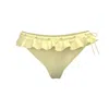 Blackbough Swim Women's Debi Ruffled Cheeky Bottoms / Butter Yellow In Yellow