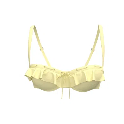 Blackbough Swim Women's Debi Ruffled Underwire Top / Butter Yellow