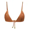 Blackbough Swim Women's Orange Cynthia Triangle Top / Caramel Eyelet In Orange