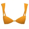 Blackbough Swim Women's Orange Jasmine Bralette Top / Mango In Orange