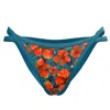 Blackbough Swim Women's Red Minna Split Side-strap Tease Bottoms / Paradise Blooms In Red