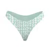 Blackbough Swim Women's White Elena Dainty Cheeky Bottoms / Peppermint Jacquard In White