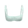 Blackbough Swim Women's White Elena Underwire Top / Peppermint Jacquard In White