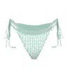 Blackbough Swim Women's White Gemini Double-layer Cheeky Bottoms / Peppermint Jacquard In White