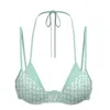 Blackbough Swim Women's White Gemini Double-layer Underwire Top / Peppermint Jacquard In White