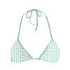 Blackbough Swim Women's White Nikki Triangle Top / Peppermint Jacquard In White