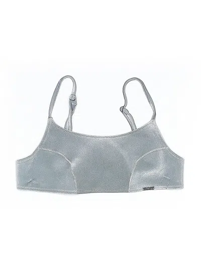 Pre-owned Blackbough Swimsuit Top Silver Swimwear