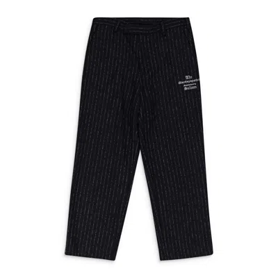 Blackeyepatch Navy Tailored Pants In Black