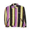 Blackeyepatch Striped Denim Jacket - Black In Black