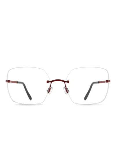 Blackfin Aero A-m Rimless-frame Glasses In Red