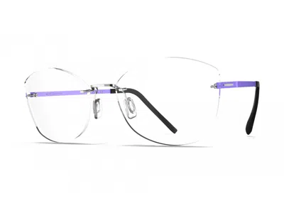 Blackfin Aero Loop B2-p1 Rimless Eyeglasses In Metallic