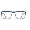 Blackfin Bf1001 Kingston Rectangular Beta Titanium Eyeglass Frames With Adjustable Nose Pads In Neutral
