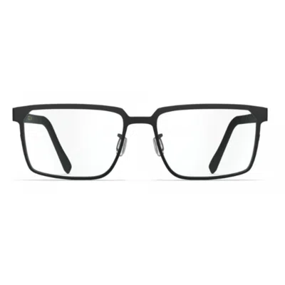 Blackfin Bf1060 Fairbanks Rectangular Frame Eyeglasses In Beta Titanium Alloy In Black