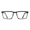 Blackfin Bf1061 Irvine Deep Blue Beta Titanium Rectangular Eyeglasses With Orange Accents In White