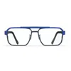 Blackfin Bf1062 Camano Bold Rectangular Eyeglasses With Double Bridge Design In Metallic