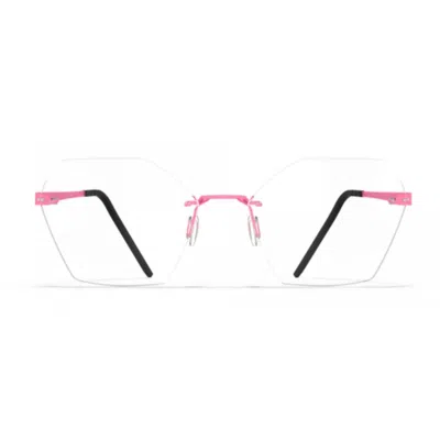 Blackfin Bf1073 Aero Loop B3-p1 Rimless Geometric Titanium Eyeglasses With Minimalist Design In White