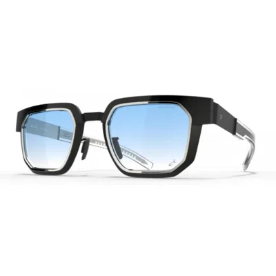 Blackfin Bf1077 Prometheus Bold Geometric Eyeglasses With Beta-titanium Temples In Black