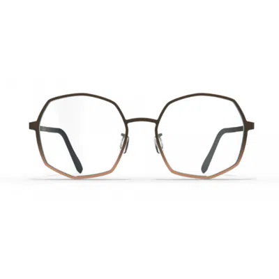 Blackfin Bf1081 Sable Geometric Brown Beta-titanium Eyeglasses With Adjustable Nose Pads In Pattern