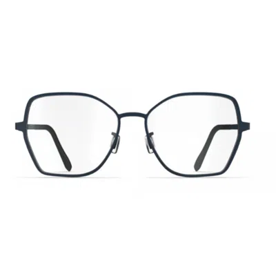 Blackfin Bf1082 Antigua Sleek Geometric Blue Frame Eyeglasses With Adjustable Nose Pads In Green