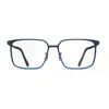 Blackfin Bf1083 Cobalt Rectangular Frame Eyeglasses In Gradient Blue In White