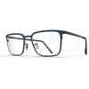Blackfin Bf1084 Dover Minimalist Rectangular Eyeglasses With Titanium Frame In Purple