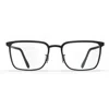 Blackfin Bf1084 Dover Rectangular Black Eyeglasses With Minimalist Design In Black