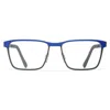 Blackfin Bf961 Waterford Rectangular Frame Eyeglasses With Bold Blue Rim In Green