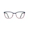 Blackfin Bf986 Ellis Beach Rectangular Dual-tone Eyeglasses With Adjustable Nose Pads In White