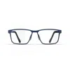 Blackfin Bf991 Westhampton Rectangular Frame Eyeglasses With Matte Deep Blue Finish In Gold