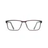 Blackfin Bf991 Westhampton Rectangular Frame Eyeglasses With Subtle Red Accents In Gray