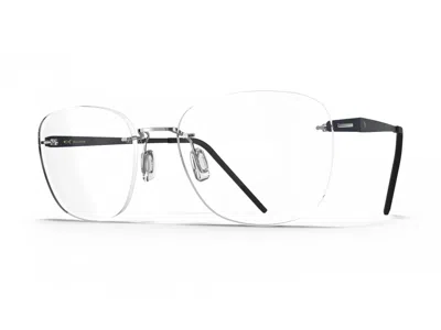 Blackfin Black Aero Loop Rimless Titanium Glasses In White