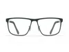 Blackfin Halifax Rectangular Beta Titanium Glasses In Black
