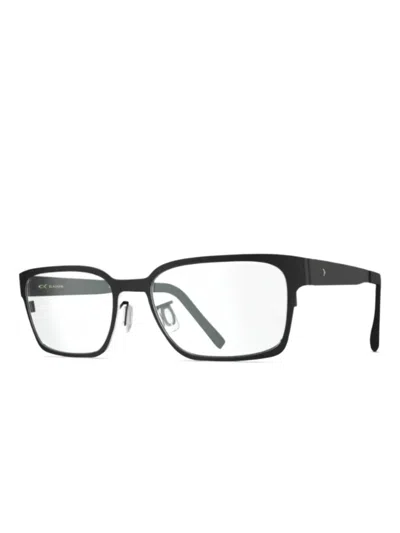 Blackfin Mayne Rectangle-frame Glasses In Black