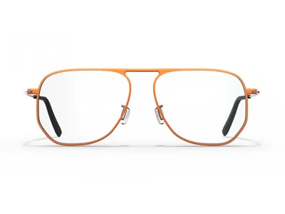 Blackfin Orange Montecito Aviator Titanium Sunglasses In Multi