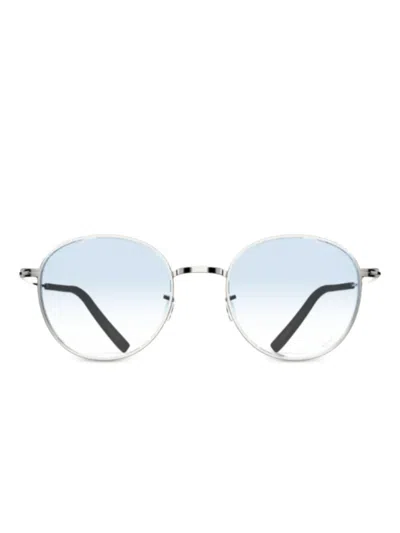 Blackfin Pasadena 圆框太阳眼镜 In Silver