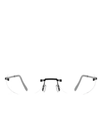 Blackfin Round-frame Glasses In White
