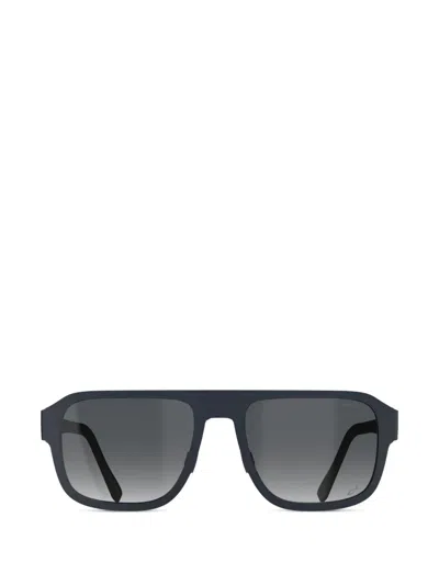 Blackfin Severson Rectangle-frame Sunglasses In Blue