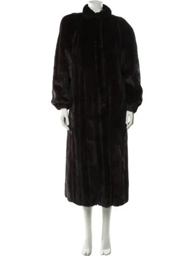 Pre-owned Blackglama Mink Fur Coat In Black