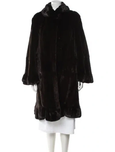 Pre-owned Blackglama Mink Fur Coat In Black