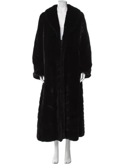 Pre-owned Blackglama Vintage Fur Fur Coat In Black